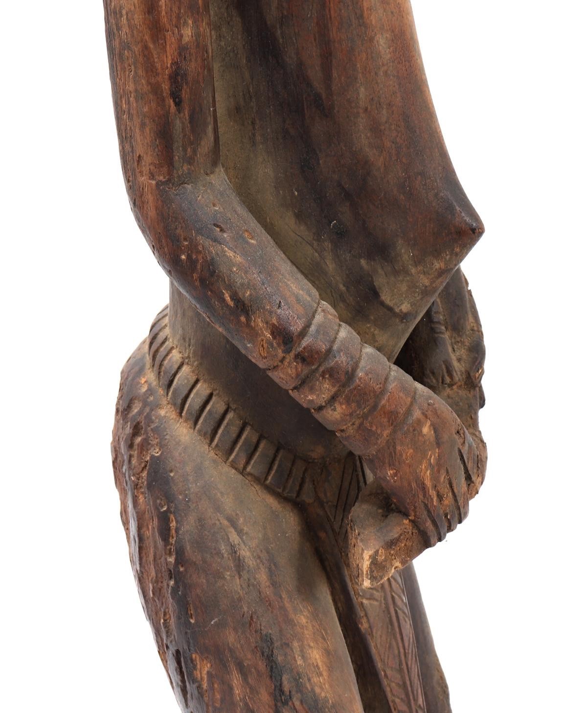 Large 52" Dogon Mother and Child Sculpture – Mali, West Africa – 20th Century