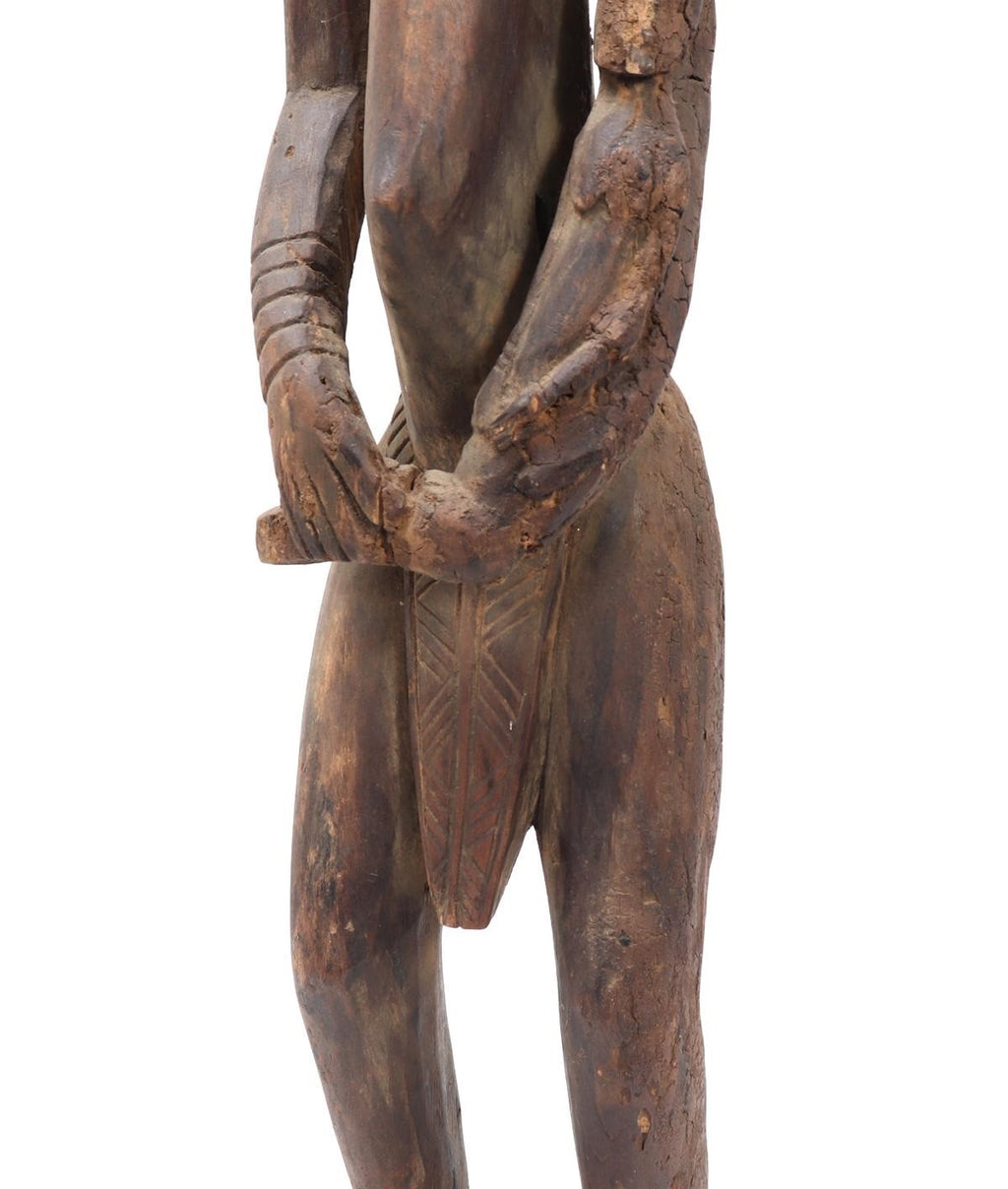 Large 52" Dogon Mother and Child Sculpture – Mali, West Africa – 20th Century