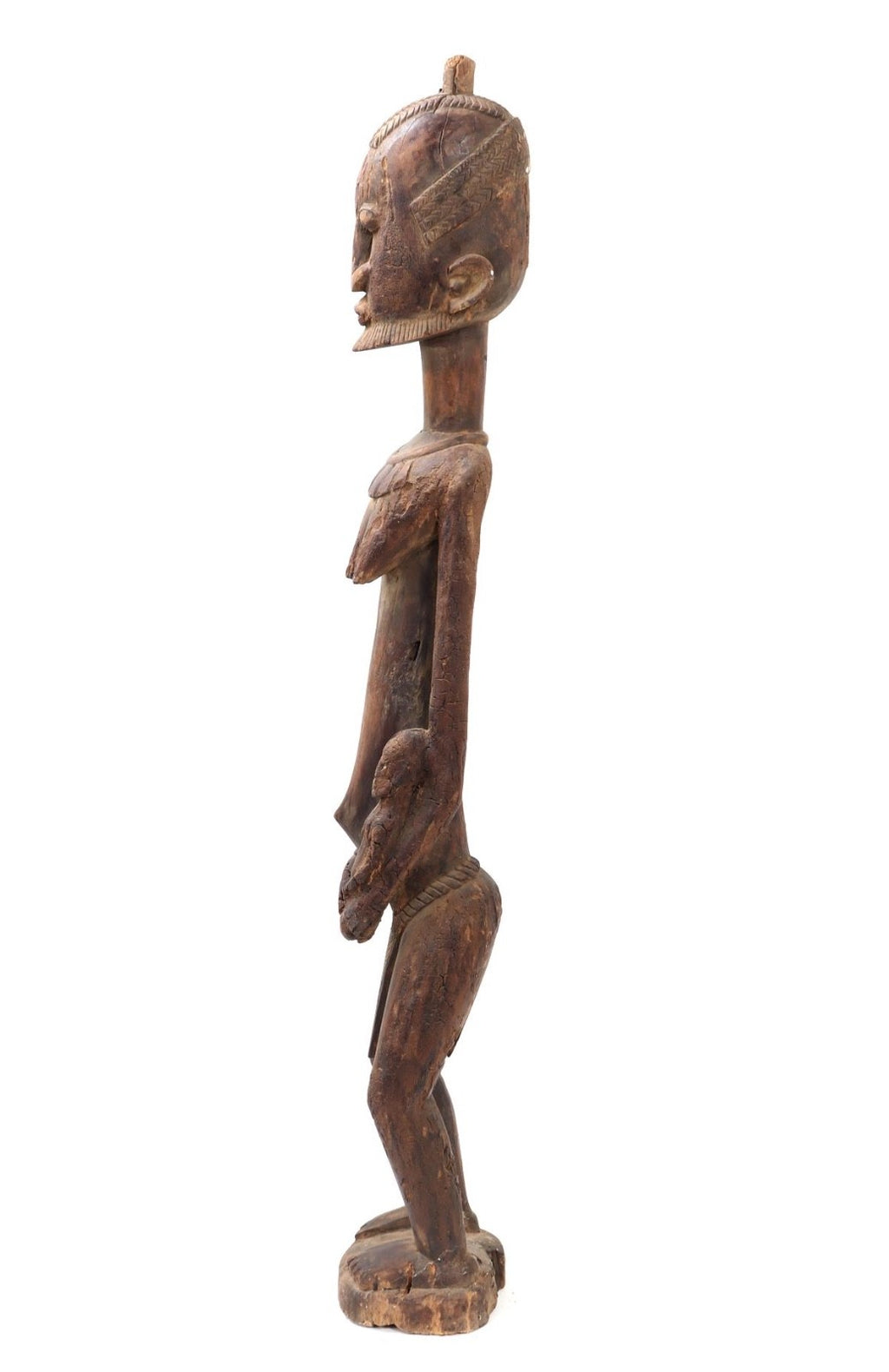 Large 52" Dogon Mother and Child Sculpture – Mali, West Africa – 20th Century