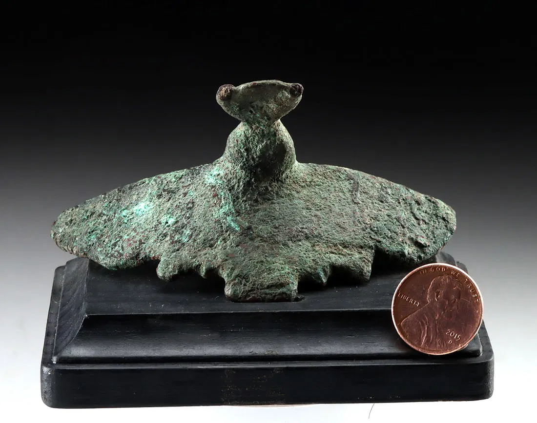Ancient Egyptian Bronze Isis Furniture Attachment – Late Dynastic Period, 26th–31st Dynasty, circa 664–332 BCE
