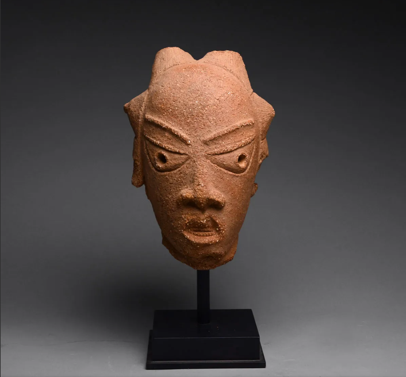 Large Ancient Nok Terracotta Head of a Woman – Classical Jemaa Style – Nigeria, circa 900 BCE – 200 CE