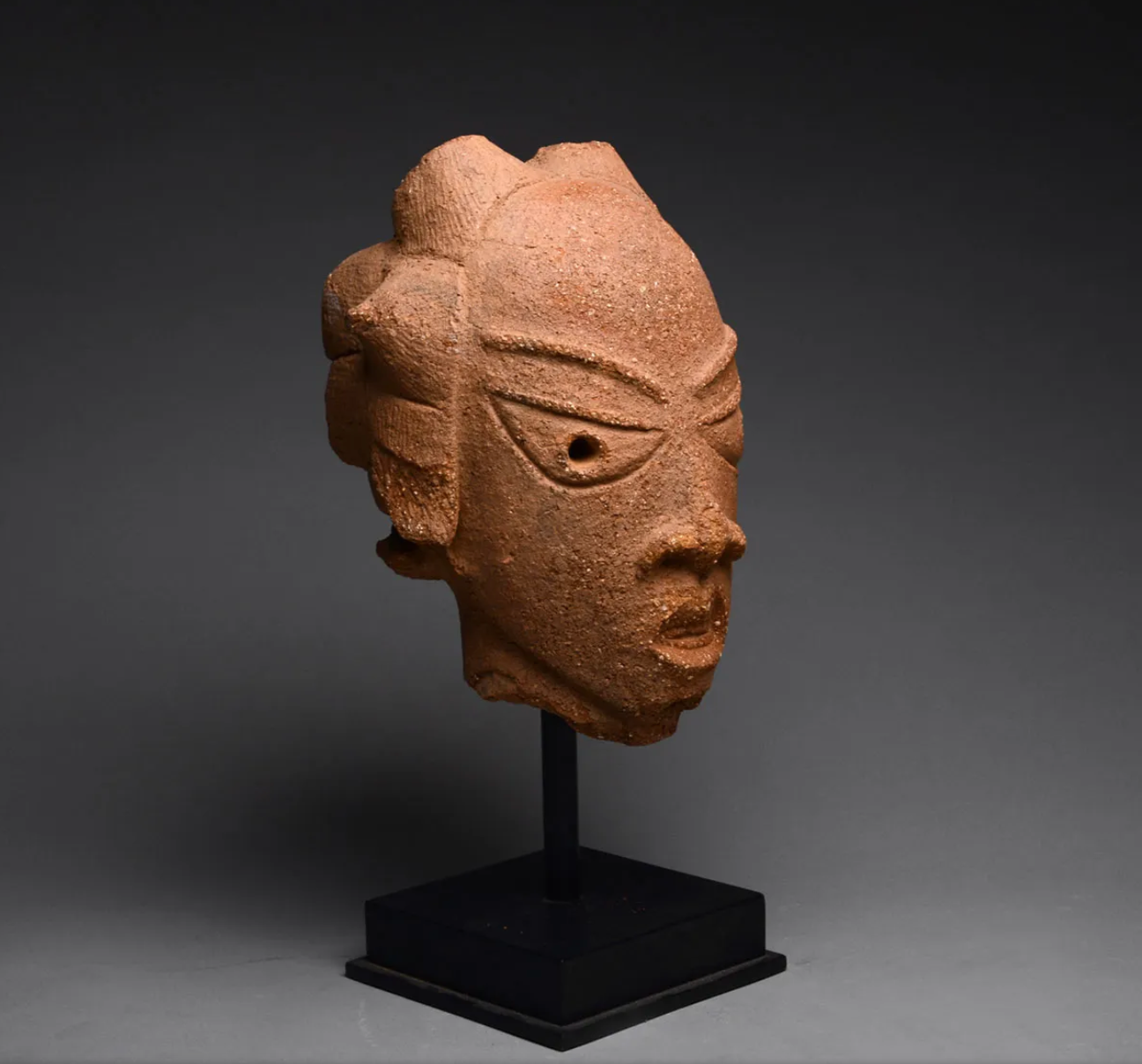 Large Ancient Nok Terracotta Head of a Woman – Classical Jemaa Style – Nigeria, circa 900 BCE – 200 CE