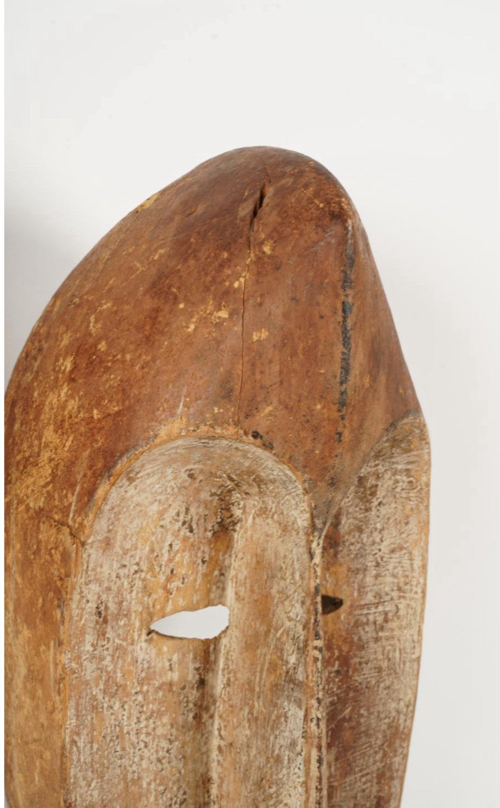 Fang Ngil Ceremonial Mask – Gabon, Central Africa – Hand-Carved Wood with White Pigment