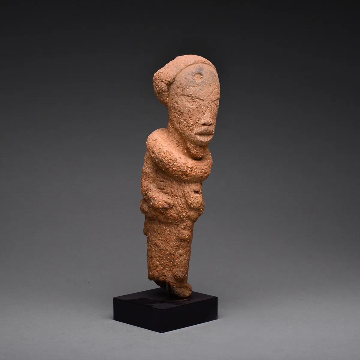 Ancient Nok Terracotta Standing Chieftain Figure – Nigeria, circa 500 BCE – 200 CE