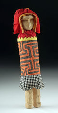 Kuna Nuchu Spirit Figure – Panama – Balsa Wood with Mola Textile Dress – Mid-Late 20th Century