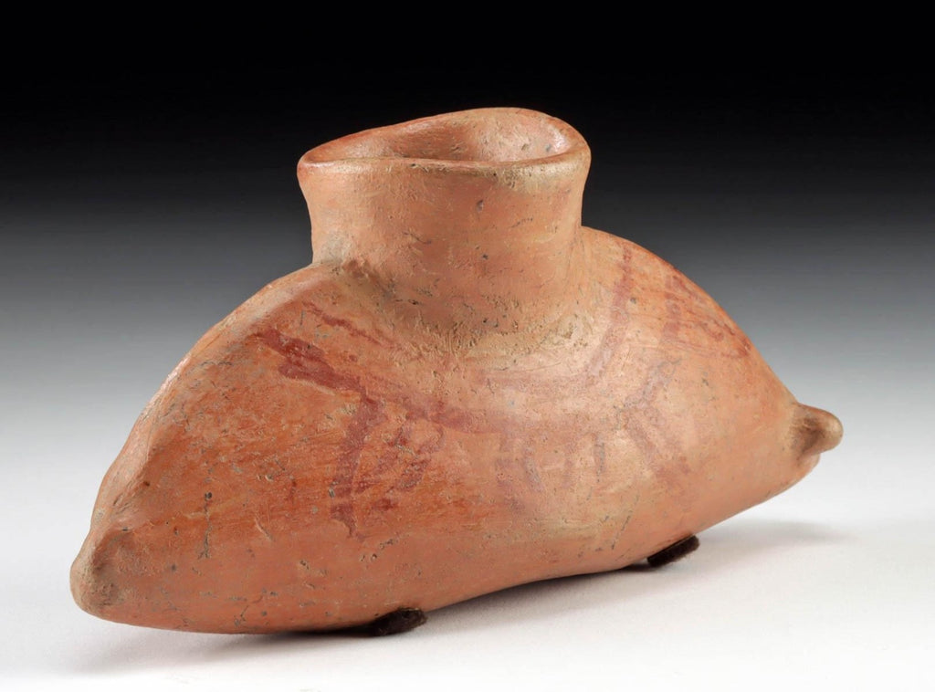 Pre-Columbian Jalisco Pottery Snail Vessel – Protoclassic Period, circa 100 BCE – 250 CE