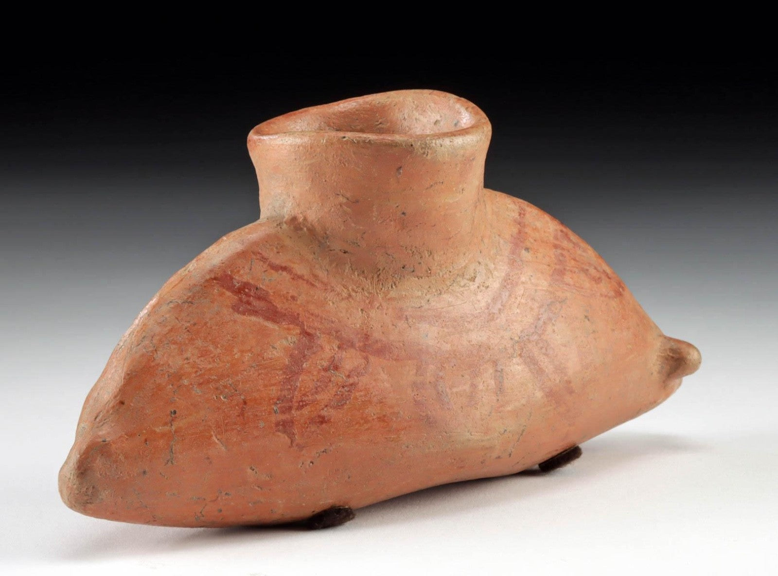 Pre-Columbian Jalisco Pottery Snail Vessel – Protoclassic Period, circa 100 BCE – 250 CE