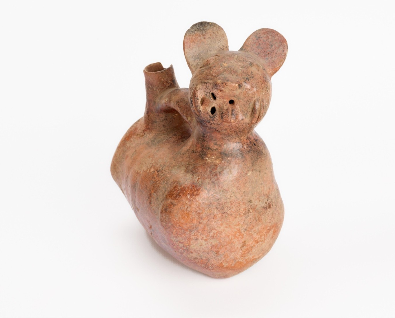 Pre-Columbian Vicús Pottery Feline Whistling Vessel – Peru, ca. 100–500 CE