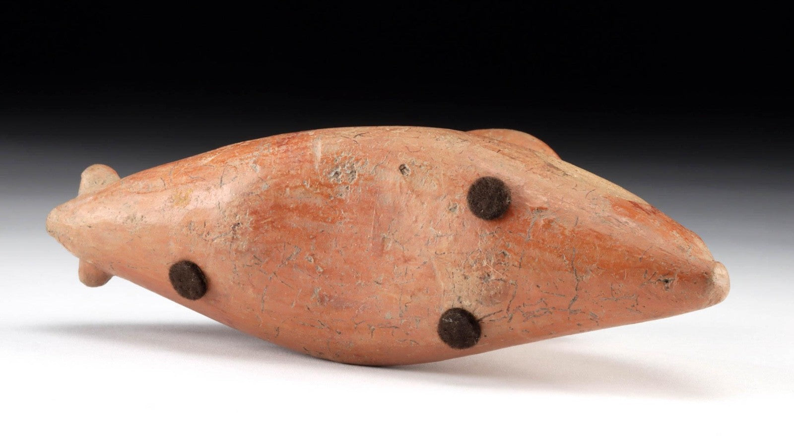 Pre-Columbian Jalisco Pottery Snail Vessel – Protoclassic Period, circa 100 BCE – 250 CE