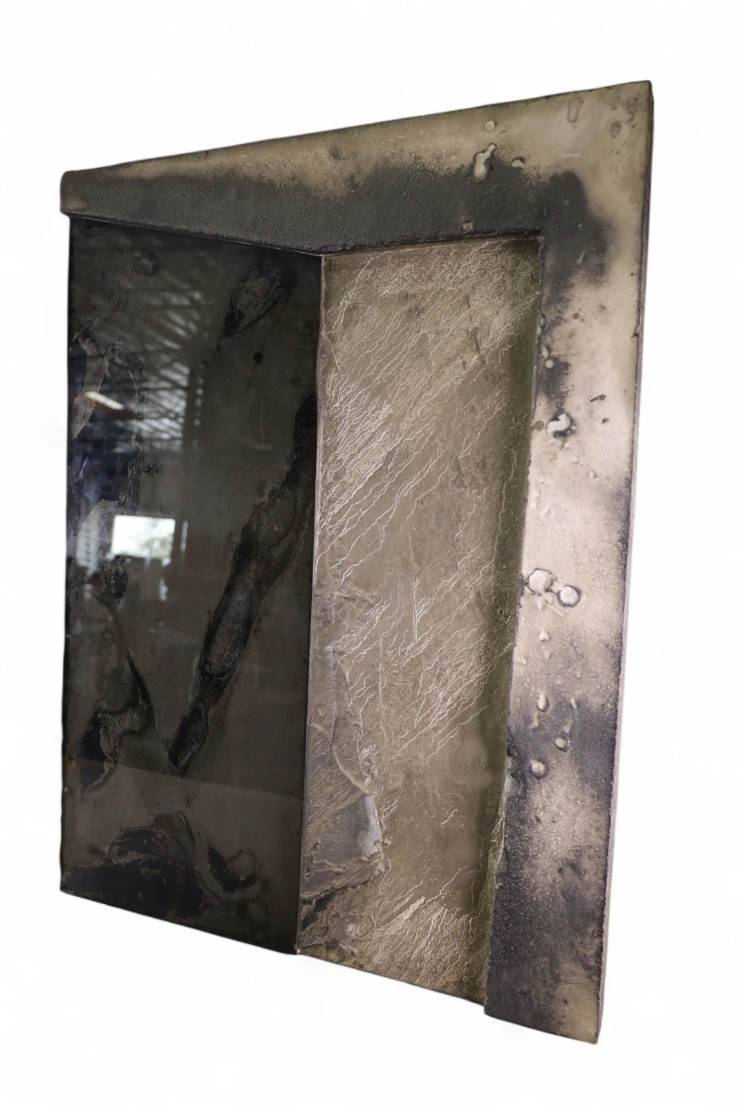 Laddie John Dill – Untitled, 1977. Cement, Polymer, and Wood Wall Sculpture