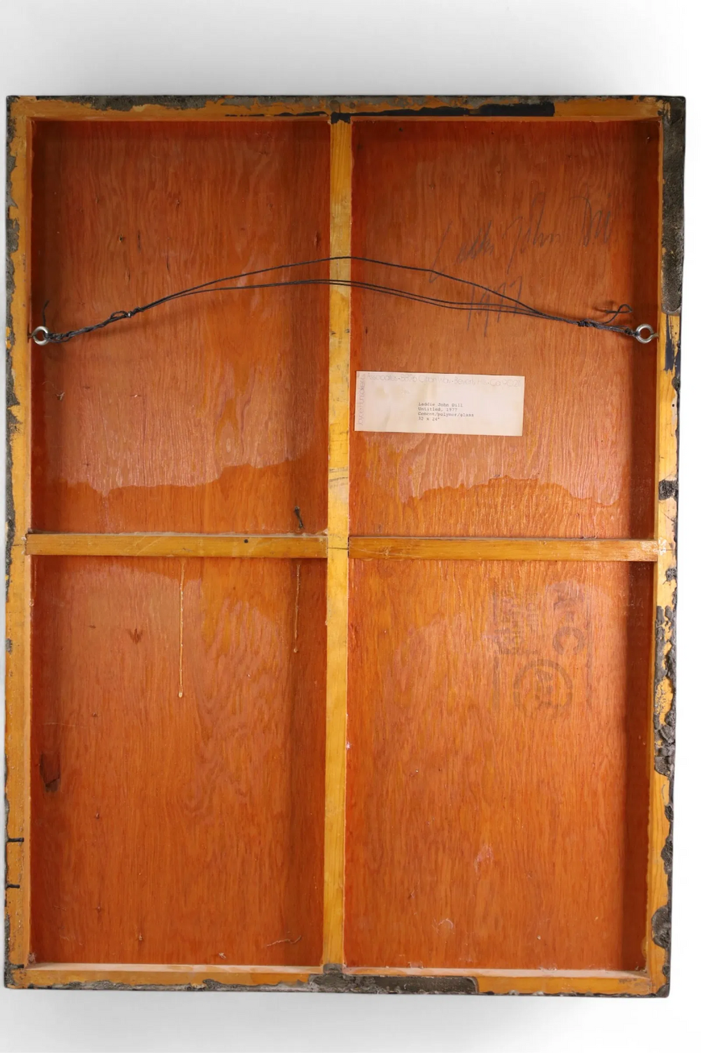 Laddie John Dill – Untitled, 1977. Cement, Polymer, and Wood Wall Sculpture